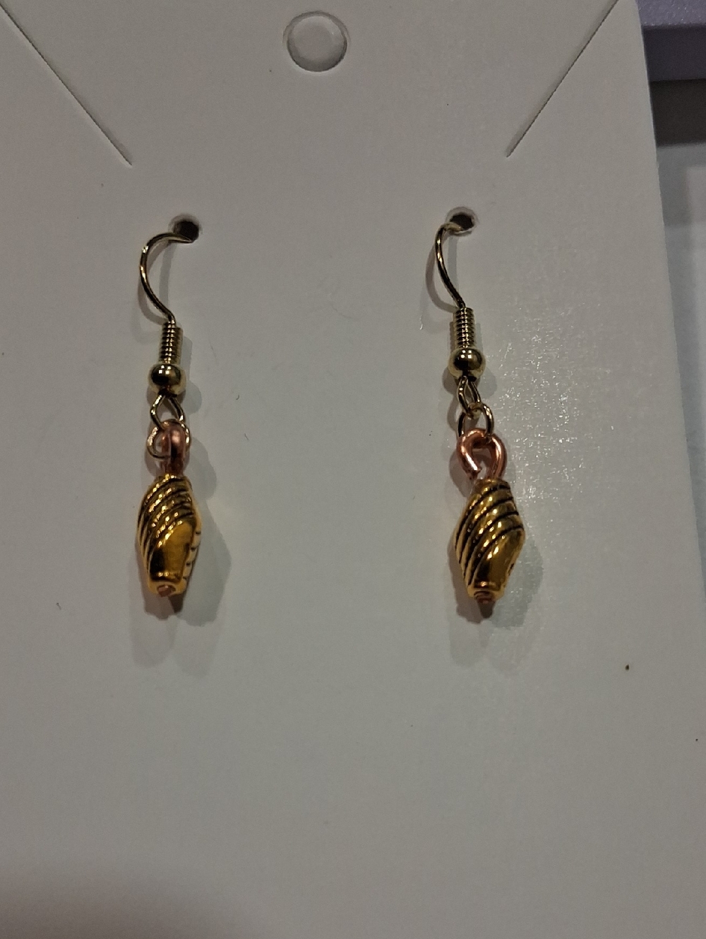 Gold Drop Spiral Dangle Earrings - Women Jewelry